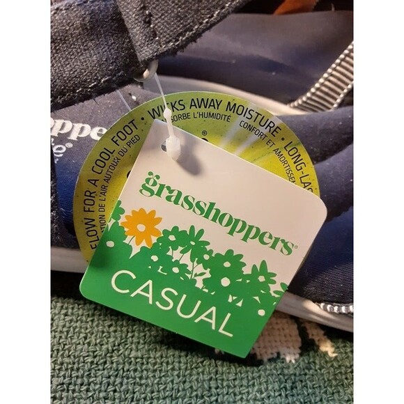 Grasshoppers Casual Rose Ortholite Navy/White Sandals Size 11 NWT - Picture 5 of 10